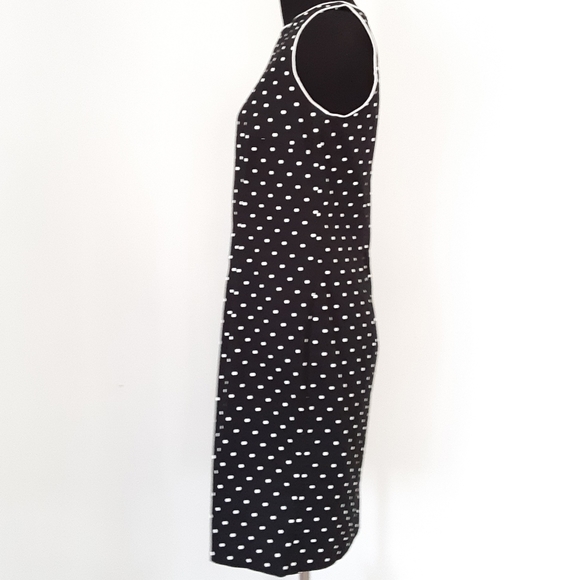 VINTAGE DRESS AGB POLKA DOT BLACK MADE IN USA - Picture 5 of 6